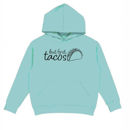 The Juniper Shop But First, Tacos Outline Youth Hoodie