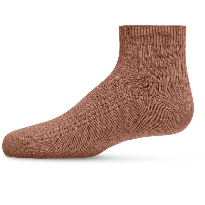Memoi Thin Ribbed Cotton Kids Anklet Sock