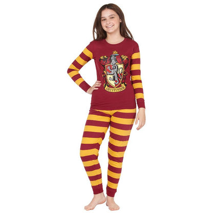 Harry Potter Kids Cotton Tight Fit Crest Pajamas All 4 Hogwarts Houses Available