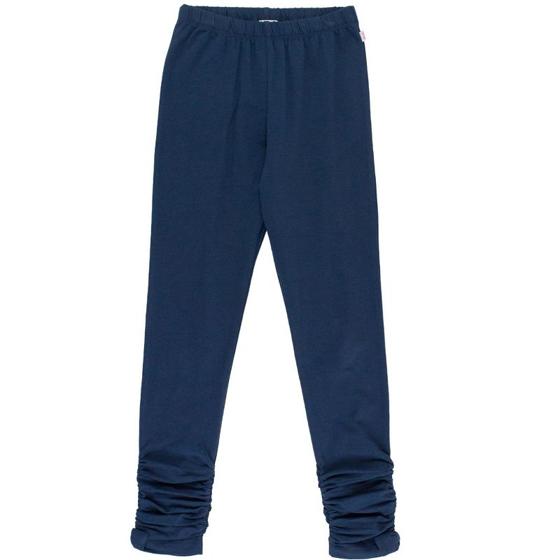 RuffleButts Girls Ruched Bow Leggings