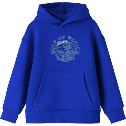 Gulf of Mexico Forever Vintage Skeleton Youth Long Sleee Hoodie