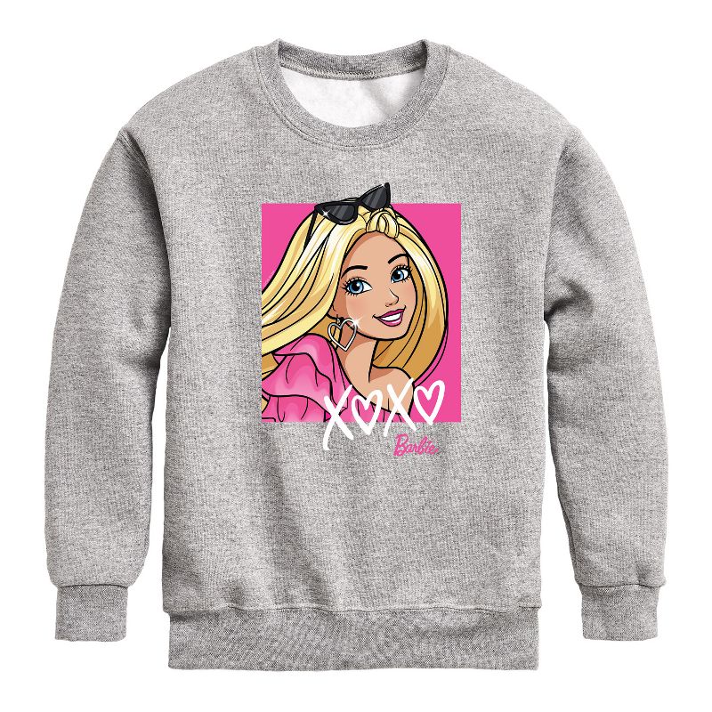 Boys' - Barbie - Xoxo Barbie Graphic Long Sleeve Fleece Sweatshirt