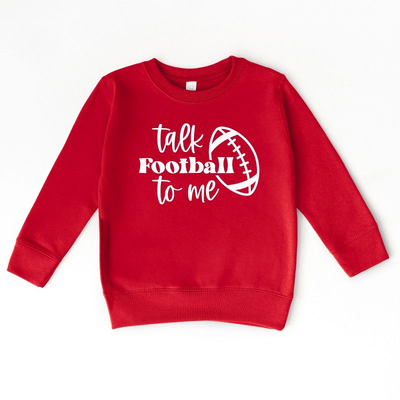 The Juniper Shop Talk Football To Me Ball Toddler Graphic Sweatshirt