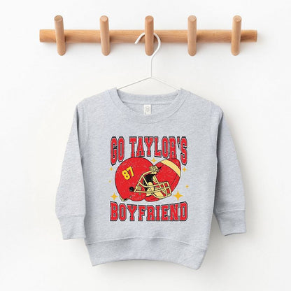 The Juniper Shop Go Taylor's Boyfriend Sparkle Toddler Graphic Sweatshirt