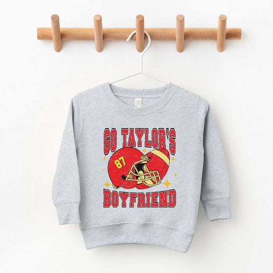 The Juniper Shop Go Taylor's Boyfriend Sparkle Toddler Graphic Sweatshirt