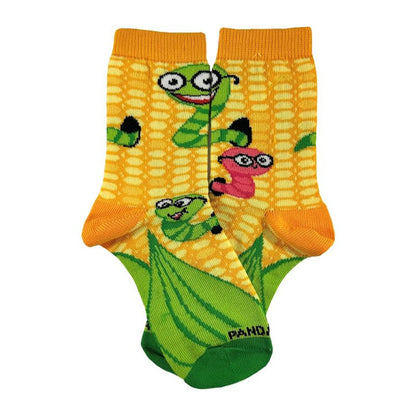 Corn Worm Socks from the Sock Panda (Ages 3-7)