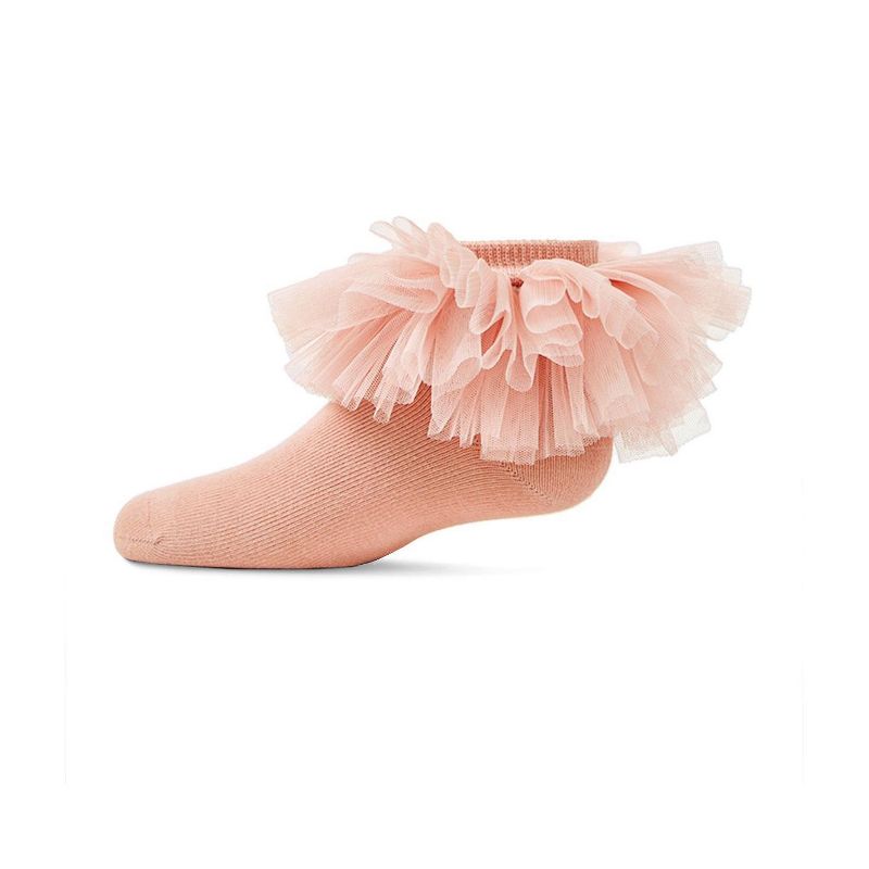 Memoi Girls' Oversized Tutu Ballerina Anklet Socks