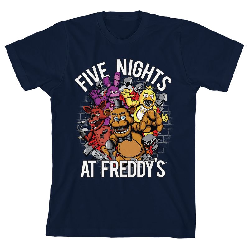 Five Nights at Freddy's Favorite Characters Youth Black Short Sleeve Tee