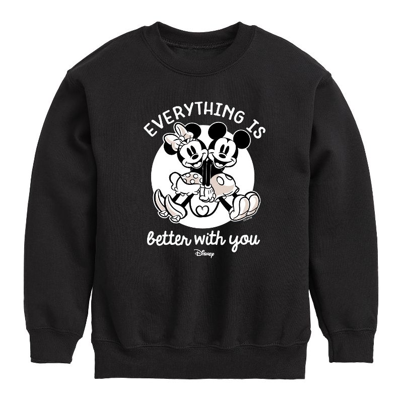 Boys' - Disney - Mickey & Friends Graphic Long Sleeve Fleece Sweatshirt