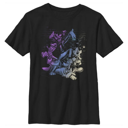 تي شيرت ديزني ميكي وأصدقائه بألوان أومبري للأولاد