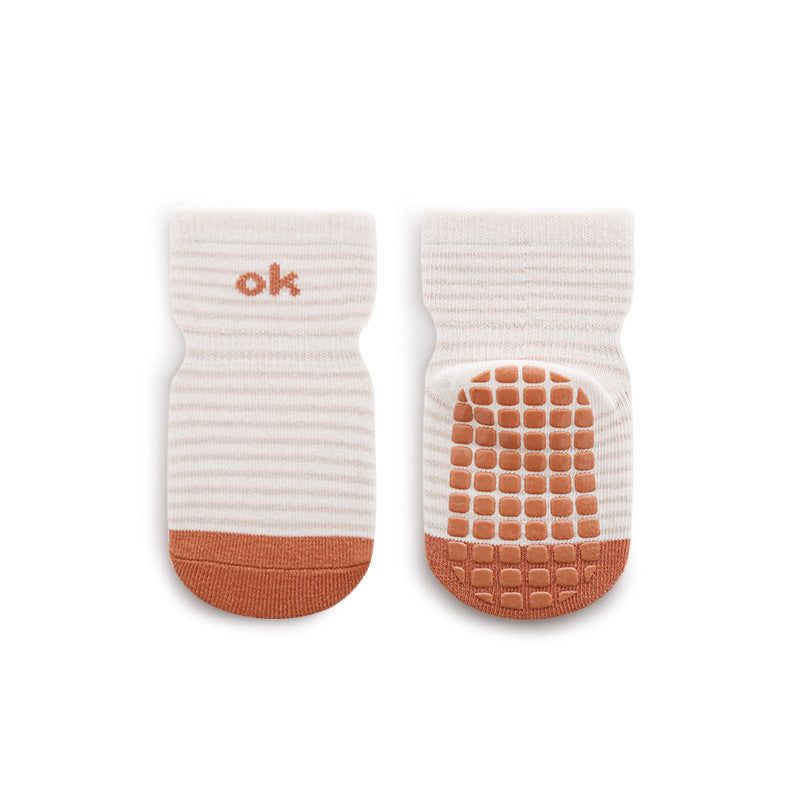MyKids-Usa Baby Cartoon And Striped Pattern Non-Slip Design Socks