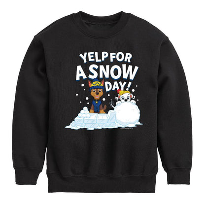 Boys' - Paw Patrol - Yelp For Snow Day Graphic Long Sleeve Fleece Sweatshirt