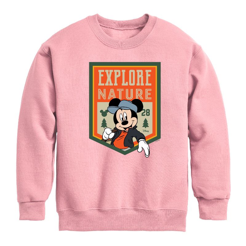 Boys' - Disney - Explore Nature Graphic Long Sleeve Fleece Sweatshirt