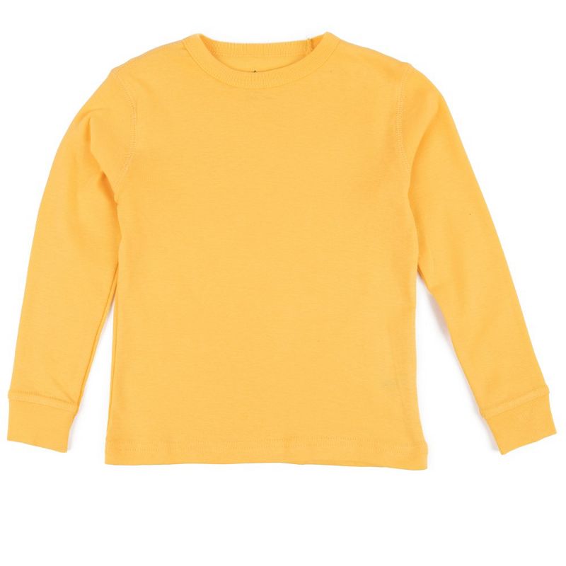Leveret Kids Long Sleeve Solid Classic Color T-Shirt