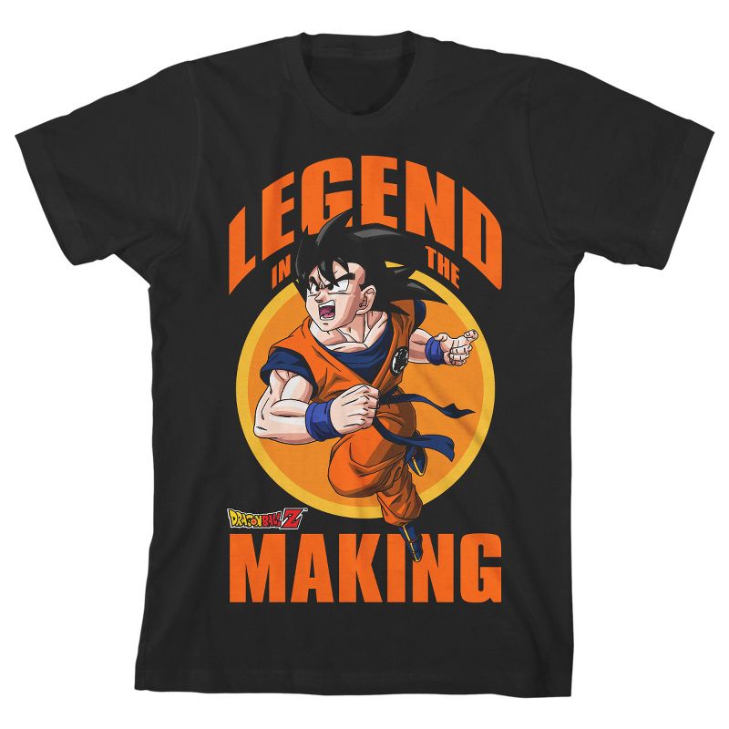 تي شيرت أسود بأكمام قصيرة للأولاد من Dragonball Z Legend In The Making Goku