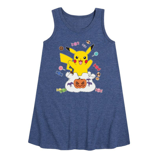 Girls' - Pokémon - Gotta Eat Em All Graphic Sleeveless Aline Dress