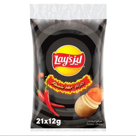 Lays Black (Chilli Flming) Lays 12gm x 21 pack