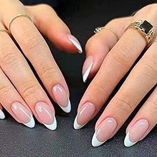 Candyvina, French Tip Almond Press On Nail
