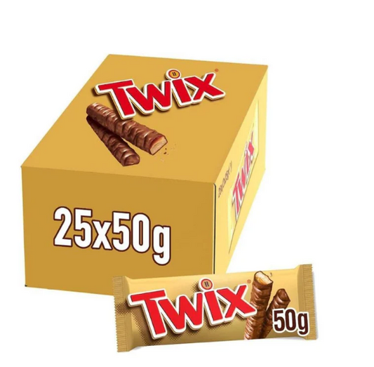 TWIX CHOCOLATE 25 X 50 gm