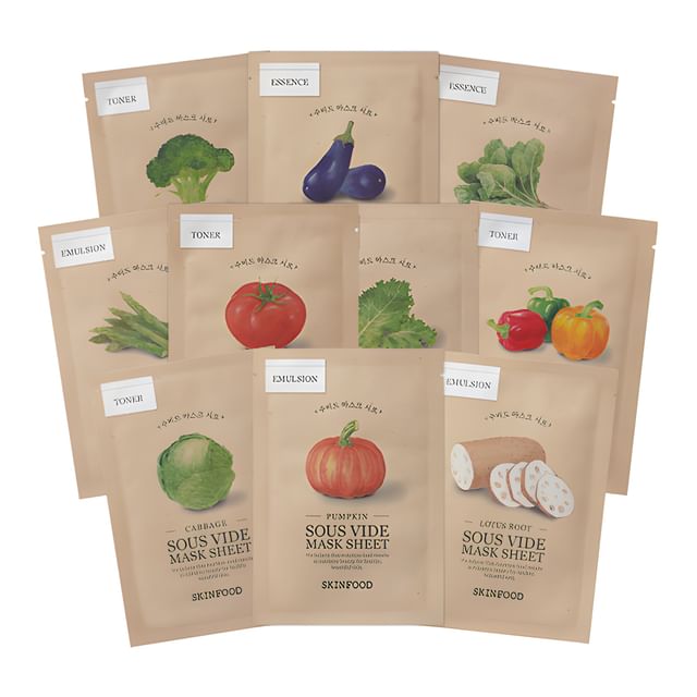 SKINFOOD, Sous Vide Mask Sheet - 10 Types