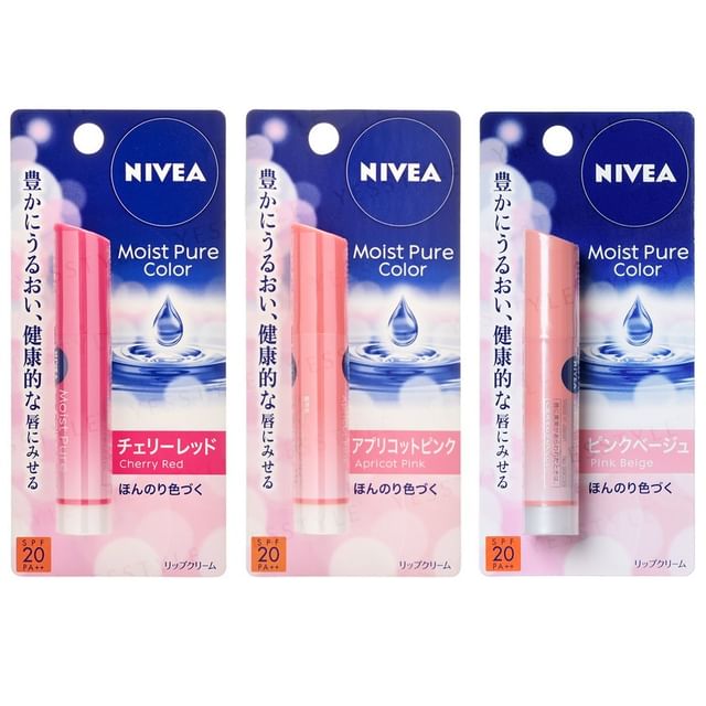 Nivea Japan, Moist Pure Color Lip Balm SPF 20 PA++