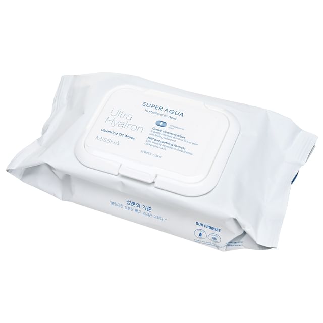 MISSHA, Super Aqua Ultra Hyalron Cleansing Oil Wipes