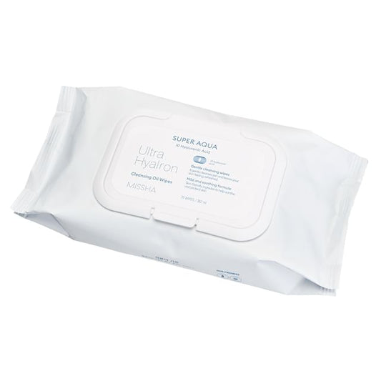 MISSHA, Super Aqua Ultra Hyalron Cleansing Oil Wipes JUMBO