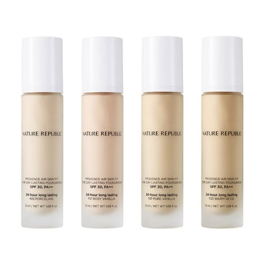 NATURE REPUBLIC, Provence Air Skin Fit One Day Lasting Foundation - 4 Colors