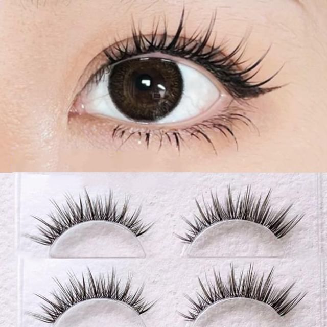 Mogugu, Set of 3 Pairs: Natural Wispy False Eyelashes