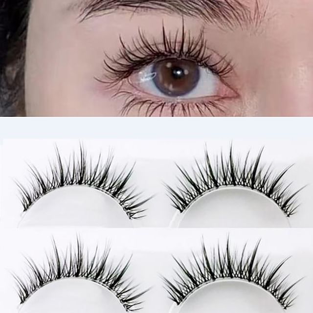 Mogugu, Set of 3 Pairs: Natural Crisscross False Eyelashes