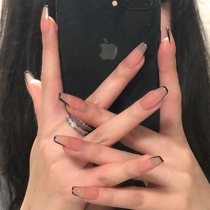 Miumi, Contrast Trim Faux Nail Tips