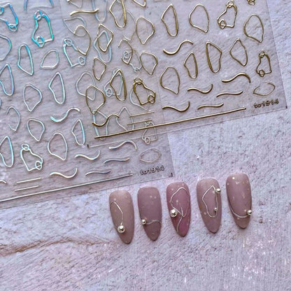 tomoni, Metallic Nail Art Stickers