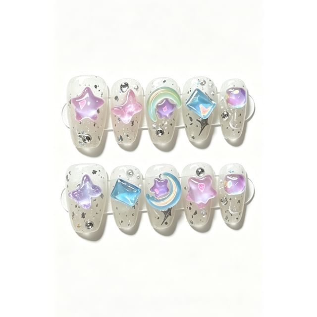 eovda, Moon & Star Faux Nail Tips