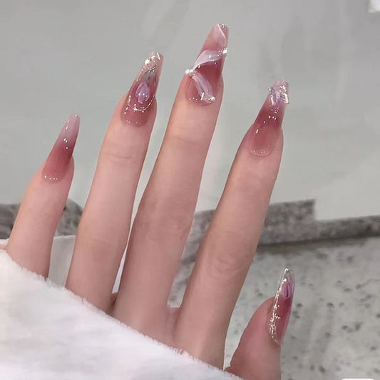 Candyvina, Embellished Faux Nail Tips / Tool Kit / Set