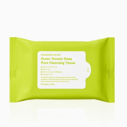 SUNGBOON EDITOR, Green Tomato Deep Pore Cleansing Tissue