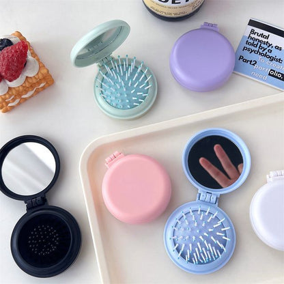 Bohod, Plain Portable Mirror with Hair Brush