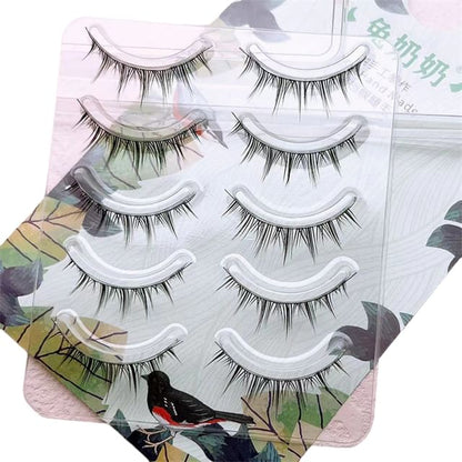 Mogugu, Set of 5 Pairs: Natural Wispy False Eyelashes