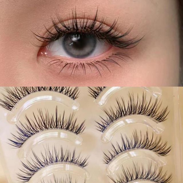 Mogugu, Set of 5 Pairs: Natural Crisscross False Eyelashes
