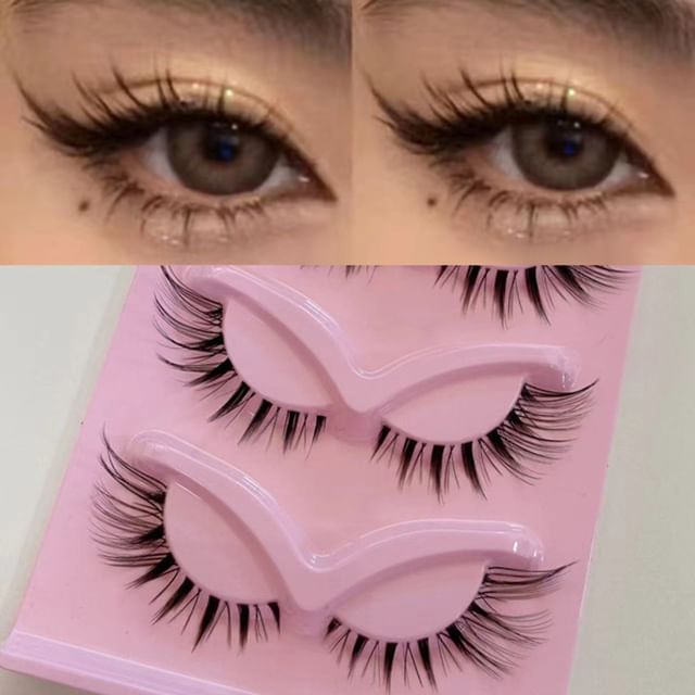 Mogugu, Set of 5 Pairs: Fox Eye Spiky False Eyelashes