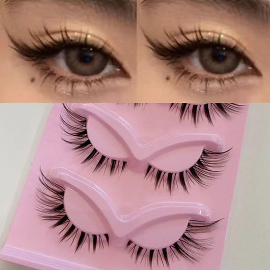 Mogugu, Set of 5 Pairs: Fox Eye Spiky False Eyelashes