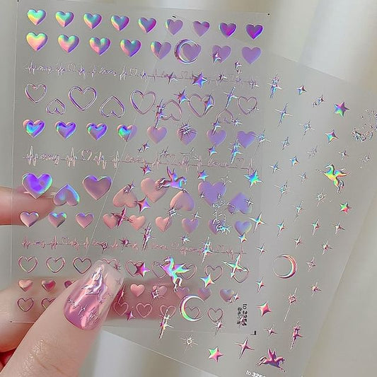 tomoni, Holographic Nail Art Stickers (Various Designs)