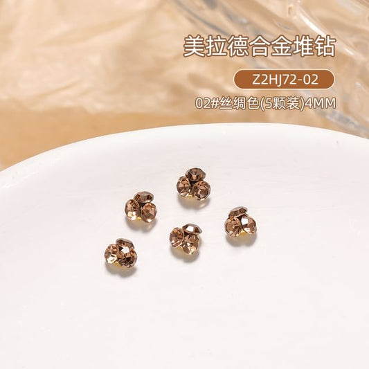 tomoni, Set of 5: Rhinestone Nail Art Decoration (Various Designs)