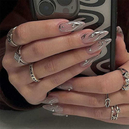 Candyvina, Rhinestone Fire Press On Nails