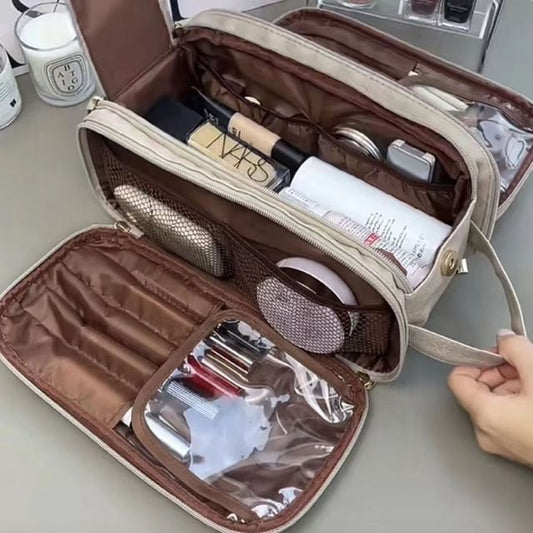 Buttermilk, Large Capacity Cosmetic Makeup Bag