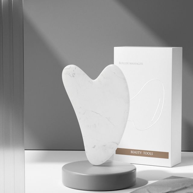 Gua Sha Scraper - White - One Size