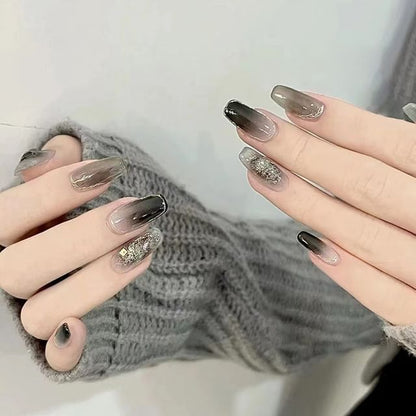 Fainie, Rhinestone Gradient Press On Nail