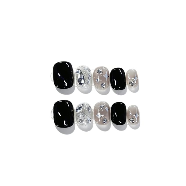 142 - Black & Gray & Silver - L