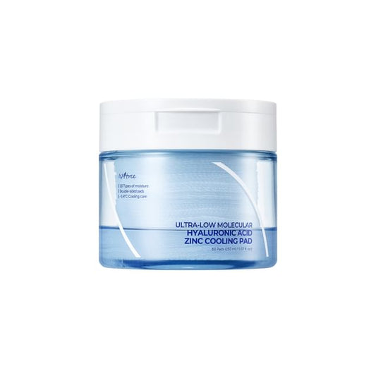 Isntree, Ultra-Low Molecular Hyaluronic Acid Zinc Cooling Pad