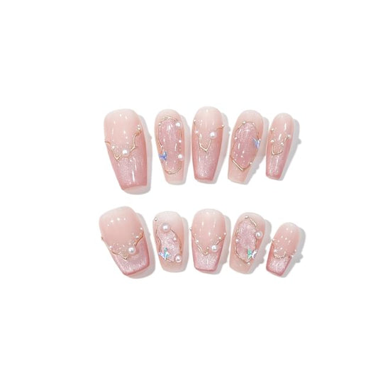 eovda, Butterfly Faux Pearl Press On Nail (Various Designs)
