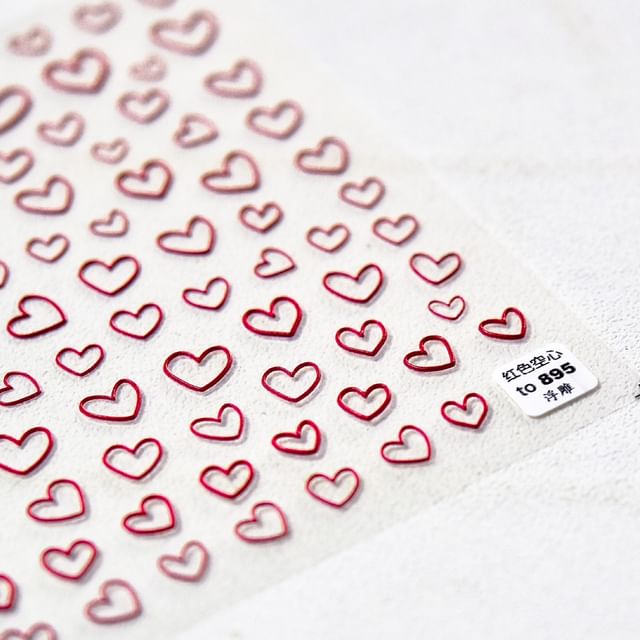 dainlili, Hollow-Heart Nail Art Sticker